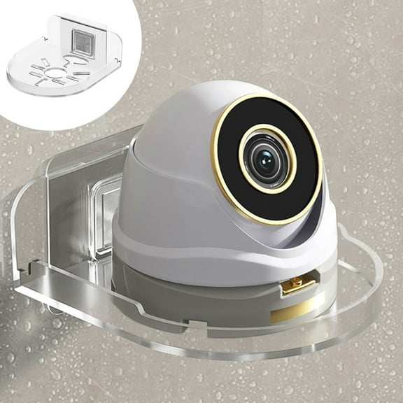 Dyegold Adhesive Security Camera Wall Mount No Drilling Required Universal Bracket for Indoor Outdoor Cameras Home Monitor Mini Speaker Placement White or Clear