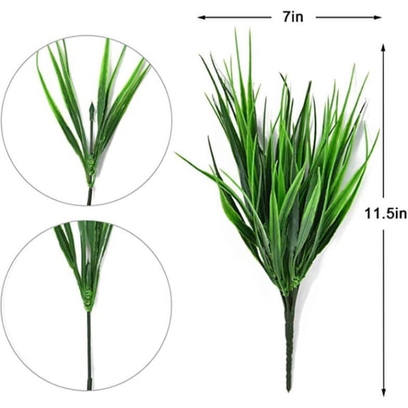 Dyegold Artificial Ferns Outdoor Faux Fern Shrubs Pack of 24 UV Resistant Fake Plants for Outside Porch Patio Home Decoration
