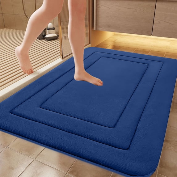 Dyegold Bath Mat 40x60cm Soft Microfiber Shower Rug Non Slip Rubber Backing High Absorbent Quick Dry for Bathroom Kitchen