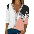 thumbnail image 1 of Dyegold Casual Long Sleeve Tops For Women Fashion Fall 2023 V Neck Lace Trim Sexy Blouses Floral Printed Shirts Loose Tshirt, 1 of 5