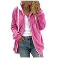 thumbnail image 1 of Dyegold Coats For Women Ladies Cute Lightweight Hoodies Womens Pea Coat Fleece Jacket For Women Work Office Sport Fall Fashion 2023 ​Christmas ​Plus Size Winter Coats For Women ​New Arrivals, 1 of 7
