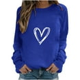 thumbnail image 1 of Dyegold Crew Neck Sweatshirts Women Online Shopping Oversized Shirts Graphic Fleece Western Plus Size Hoodie Comfy Heart Printed Sweatshirt Casual Ladies Sweater Workout Winter Teen Girls Tops, 1 of 4