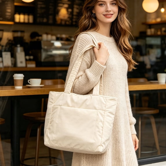 Dyegold Crossbody Bag Women Waterproof Nylon Tote Large Capacity 14 Inch Casual Shoulder Bag for Work Travel College Daily Use