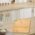thumbnail image 1 of Dyegold Cutting Board Bamboo Wood 18x18cm Solid Fruit Chopping Board for Kitchen with Hanging Hole Easy Clean and Durable Natural Material, 1 of 6