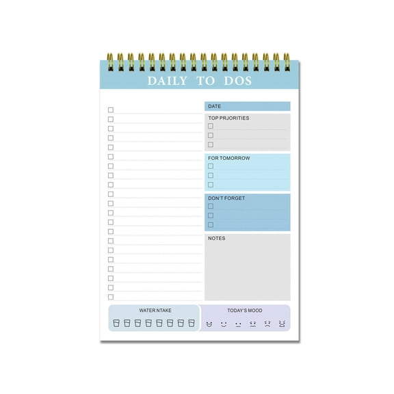 Dyegold Daily To Do List Notepad Undated Task Planner 60 Sheet Productivity Organizer with PVC Cover Priority Checklist for Office School Home Agenda 5.8 x 8.3 in