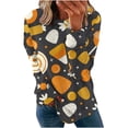 thumbnail image 1 of Dyegold Distressed Sweater Ladies Jackets For Teen Girls Hall-oween Oversize Sweatshirts Cotton Linen Fall Fashion ​Christmas ​Womens Hall-oween Sweatshirt ​My Orders, 1 of 5