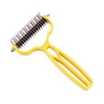 thumbnail image 1 of Dyegold Double Sided Pet Dematting Comb Dog Cat Undercoat Rake Grooming Deshedding Tool with Stainless Steel Teeth for Long Hair Detangling Shedding Removal, 1 of 7