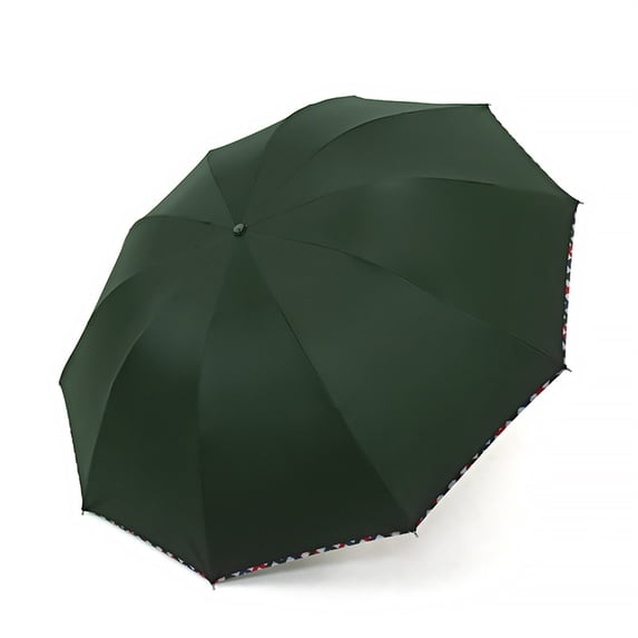 Dyegold Extra Large Umbrella 110cm Double Layer UV Protection Rain and Sun Folding Umbrella with Reinforced 10 Ribs Windproof for Daily Commute Travel