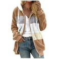 thumbnail image 1 of Dyegold Fleece Jackets For Women Sale Ladies Zip Up Drawstring Cardigan Coat Fall Outfits Fall Fashion 2025 ​Christmas ​Winter Coat Women ​Labor Day, 1 of 5