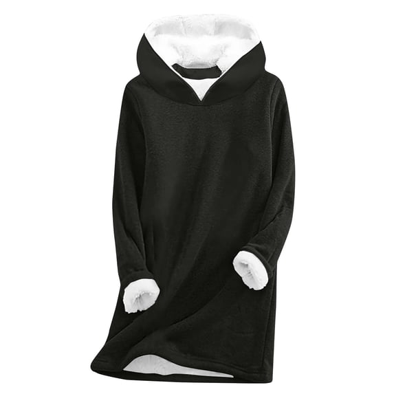 Dyegold Fleece Lined Sweatshirt Women Teen Girls Long Sleeve Ladies Casual Shirts Sherpa Lined Thick Warm Sweatshirt Winter Graphic Tops Gnomes Fluffy Loungewear Thanksgiving Undershirt