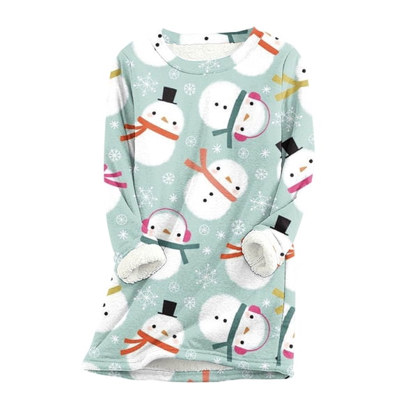 Dyegold Fleece Shirts For Women Thick Fluffy Fleece Winter Pullover Warm Casual Ladies Teen Girls Tops Graphic Sherpa Lined Loungewear Shirts Undershirt Christmas Gifts Sweatshirt Pullover