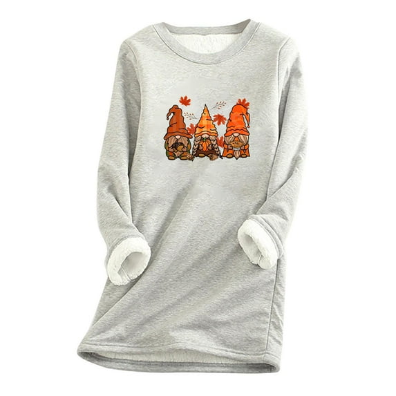 Dyegold Fleece Sweatshirt Women Savings Casual Fleece Undershirt Teen Girls Fluffy Winter Christmas Gifts Tops Thick Sherpa Lined Graphic Sweatshirt Ladies Loungewear Shirts Warm Pullover