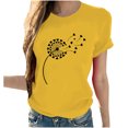 thumbnail image 1 of Dyegold Graphic Tees for Women Cute Heart Graphic Crewneck Short Sleeve Regular Fit Casual Summer Tee T-Shirts Tshirt Tops, 1 of 7