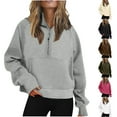 thumbnail image 1 of Dyegold Half Zip Sweatshirts for Womens Cropped Hoodies Fleece Quarter Zip Up Pullover Sweaters Fall Winter Outfits 2023, 1 of 7