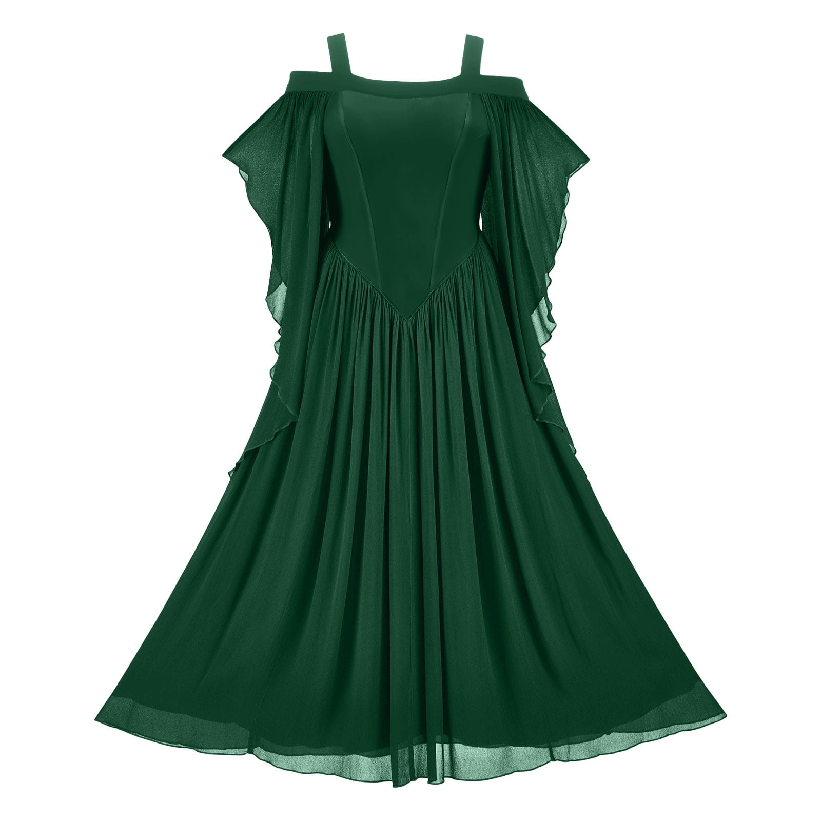 Dyegold Halloween Dress For Women Renaissance Faire Costume Cold Shoulder Mesh Spliced Double Layer Maxi Long Gothic Dress - Walmart.com Dyegold Halloween Dress For Women Renaissance Faire Costume Cold Shoulder Mesh Spliced Double Layer Maxi Long Gothic Dress - Walmart.com