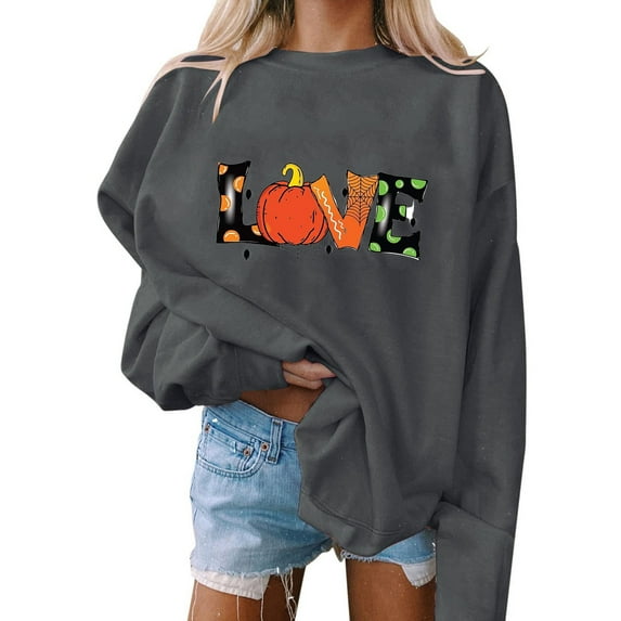 Dyegold Halloween Sweater For Women Teen Girls Vintage Graphic Hoodies Sale Fall Clothes Fall Outfits Vacation Halloween Womens Fall Sweaters 2023 Prime