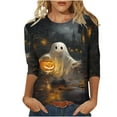 thumbnail image 1 of Dyegold Halloween Tshirt Teen Girls Women Basic Tops Long Sleeve Shirts For Women Fall Outfits Oversized ​Loose Fit Blouses ​Womens Fall ​Online Shopping, 1 of 5
