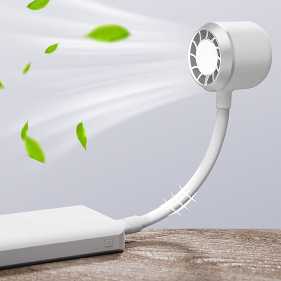 Dyegold High Power USB Desk Fan 6W Direct Plug-In Strong Wind 360 Flexible Gooseneck Night Light Portable Mini for Car Computer Office