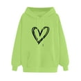 thumbnail image 1 of Dyegold Hooded Sweatshirt Women Prime Winter Shirts Heart Print Oversized Hooded Long Sleeve Clothes Comfy Plus Size Sweater Graphic Casual Pullover Trendy Fleece Teen Girls Sweatshirt, 1 of 4