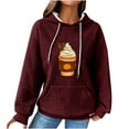 thumbnail image 1 of Dyegold Hoodie For Women Waffle Fashion Winter Casual Hoodies Pumpkin Long Sleeve Fall Sweatshirts Trendy Teen Girls Plus Size Shirts Graphic Ladies Pullover Tops Hooded Prime Sweaters, 1 of 3