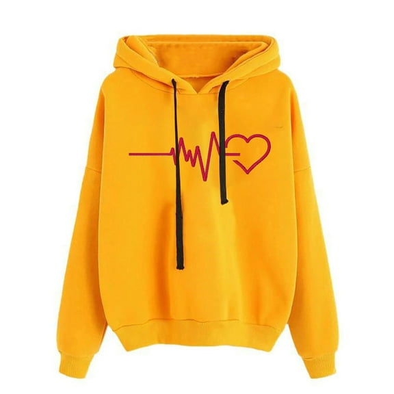 Dyegold Hoodies For Women Teen Girls Cute Funny Graphic Sweatshirts Casual Loose Long Sleeve Hooed Pullover Tops With Pocket