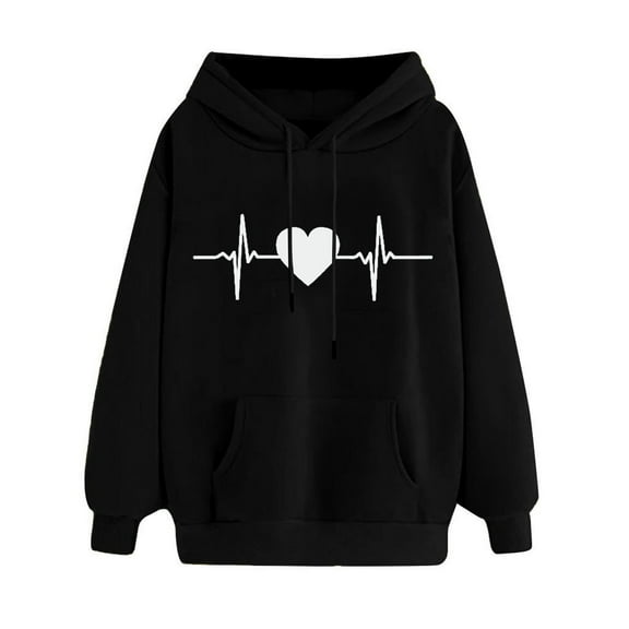 Dyegold Hoodies For Women Teen Girls Cute Funny Graphic Sweatshirts Casual Loose Long Sleeve Hooed Pullover Tops With Pocket
