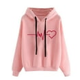 thumbnail image 1 of Dyegold Hoodies For Women Teen Girls Cute Funny Graphic Sweatshirts Casual Loose Long Sleeve Hooed Pullover Tops With Pocket, 1 of 5