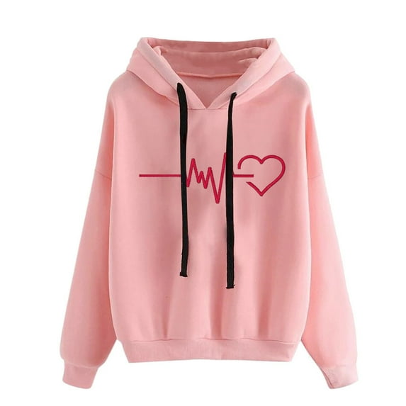 Dyegold Hoodies For Women Teen Girls Cute Funny Graphic Sweatshirts Casual Loose Long Sleeve Hooed Pullover Tops With Pocket