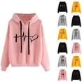 thumbnail image 1 of Dyegold Hoodies For Women Teen Girls Cute Funny Graphic Sweatshirts Casual Loose Long Sleeve Hooed Pullover Tops With Pocket, 1 of 6