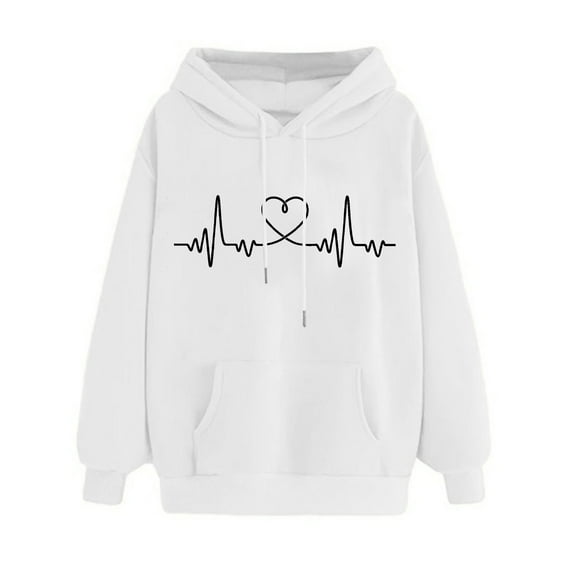 Dyegold Hoodies For Women Teen Girls Cute Funny Graphic Sweatshirts Casual Loose Long Sleeve Hooed Pullover Tops With Pocket