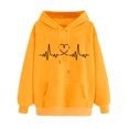 thumbnail image 1 of Dyegold Hoodies For Women Teen Girls Cute Funny Graphic Sweatshirts Casual Loose Long Sleeve Hooed Pullover Tops With Pocket, 1 of 3