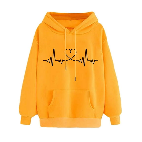 Dyegold Hoodies For Women Teen Girls Cute Funny Graphic Sweatshirts Casual Loose Long Sleeve Hooed Pullover Tops With Pocket