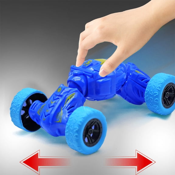 Dyegold Inertia Friction Powered Stunt Car Toy ABS Plastic Flip Rolling Double Sided Racing Vehicle for Boys Birthday Gift