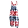 thumbnail image 1 of Dyegold Jumpers For Women Casual Summer Sleeveless Cute Mashroom Print Baggy Overalls Adjustable Spaghetti Strap Rompers, 1 of 5