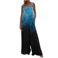 thumbnail image 1 of Dyegold Jumpsuits for Women Casual, Casual Jumpsuits for Women Summer Fashion Comfy Summer Bib Tie Dye Wide Leg Square Neck Sleeveless Rompers Overalls, 1 of 6