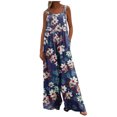 thumbnail image 1 of Dyegold Jumpsuits for Women Casual, Jumpsuit Rompers for Women Casual Boho Wild Leg Overalls Floral Print Square Neck Sleeveless Spaghetti Strap Rompers, 1 of 6