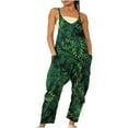 thumbnail image 1 of Dyegold Jumpsuits for Women Casual, Jumpsuits for Women 2023 Floral Print Casual Summer Wide Leg Trousers Long Pants Sleeveless ​V-Neck ​Overalls Rompers, 1 of 5
