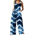 thumbnail image 1 of Dyegold Jumpsuits for Women Casual, Women Jumpsuits Summer Floral Print Tie Dye Fashion Baggy Loose Playsuit Overalls Sleeveless ​Square Neck ​Rompers, 1 of 5