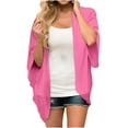 thumbnail image 1 of Dyegold Kimonos For Women Boho Fall Fashion 2023 Open Front Cardigans Tops Casual Chiffon Lightweight 3/4 Sleeve Coverups, 1 of 8