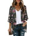 Dyegold Kimonos For Women Boho Floral Print Lightweight Cardigans 3/4