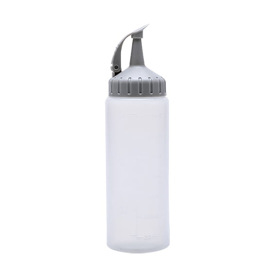 Dyegold Kitchen Squeeze Oil Bottle Leak-Proof Transparent Condiment Dispenser with Measurement Scale and Interchangeable Tips 8.26 in