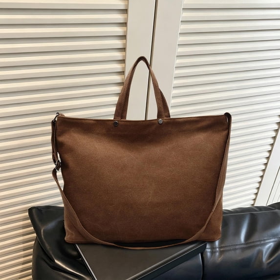 Dyegold Large Capacity Canvas Tote Bag for Women with Zipper Closure Multi-Use Shoulder Crossbody Handbag for Work Travel Shopping Holds 14 Inch Laptop 17x13 Inch