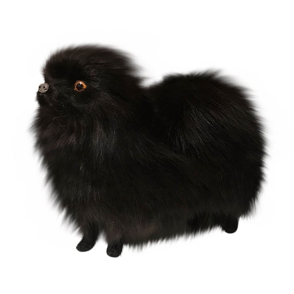 Dyegold Lifelike Simulated Pomeranian Dog Plush Toy 8.7x7.5 Inch with Realistic Fur for Collection Display Gift Educational Play