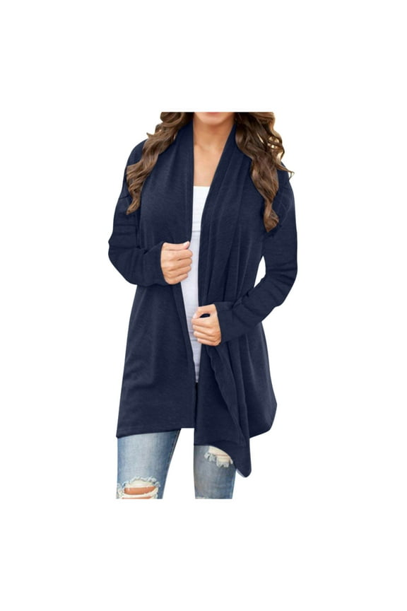 Dyegold Lightweight Cardigans For Women Plus Size Open Front Solid Color Sweaters Cardigan Dressy Casual Loose Long Jackets