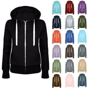 Dyegold Lightweight Zip Up Hoodie Women Oversized Sweatshirt Long Sleeve Hooded Y2k Jacket Plus Size Fall 2023 Plain Hoodies