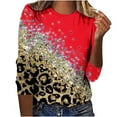 thumbnail image 1 of Dyegold Long Sleeve Shirts For Women Fall Fashion 2023 Floral Tops Vintage Printed T Shirts Graphic Tees Loose Casual Blouse, 1 of 5