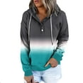 thumbnail image 1 of Dyegold Long Sleeve Shirts Women Holiday Savings Graphic Y2K Winter Shirts Teen Girls Lightweight Hooded Pullover Tops Fleece Button Up Soft Outfits Ladies Casual Jacket Trendy Color Block Sweater, 1 of 6