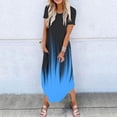 thumbnail image 1 of Dyegold Maxi Dress Tie Dye Summer Dresses for Women T Shirt Dress Round Neck Short Sleeve Loose Causal Long Sundresses, 1 of 6