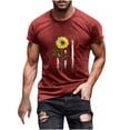 thumbnail image 1 of Dyegold American Flag Shirts for Men Summer Loose Fit Graphic Tees Casual Tshirt 4th of July Shirt USA Patriotic T-Shirts, 1 of 5