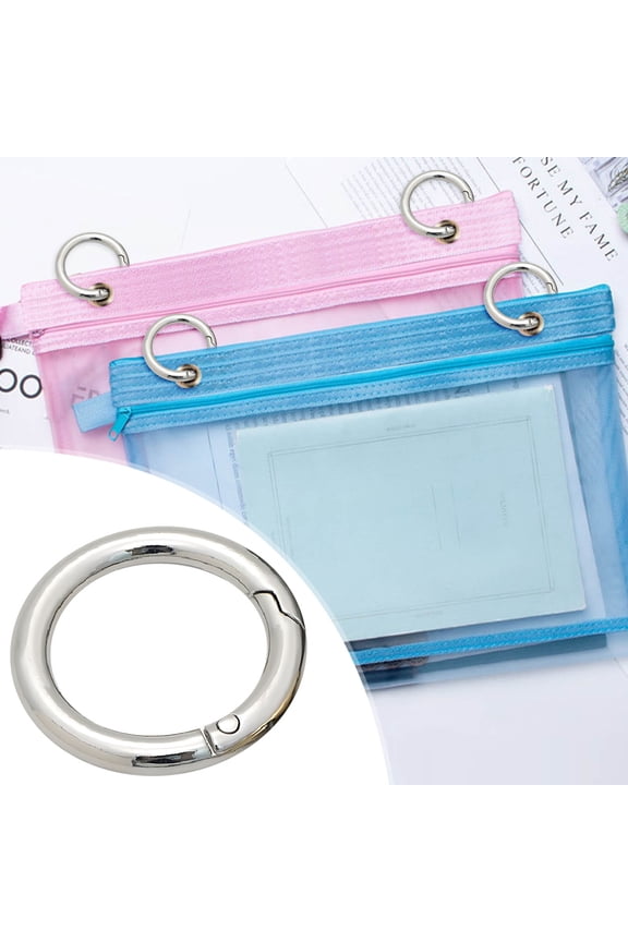 Metal Round Buckle Open Ring Keychain Accessory for Pen Bags Webbing Straps Luggage Pouches Durable Iron Clip